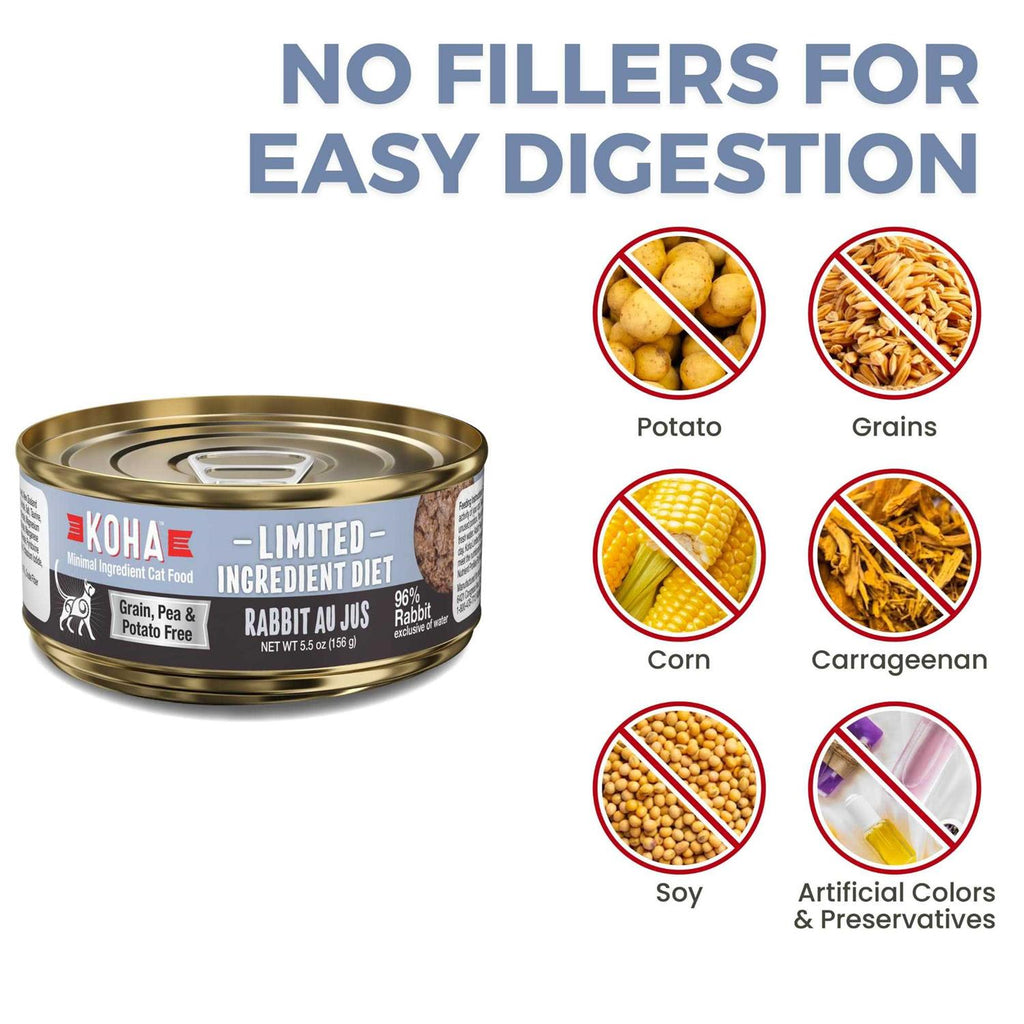Limited Ingredient Diet Rabbit Pate Wet Cat Food X224636