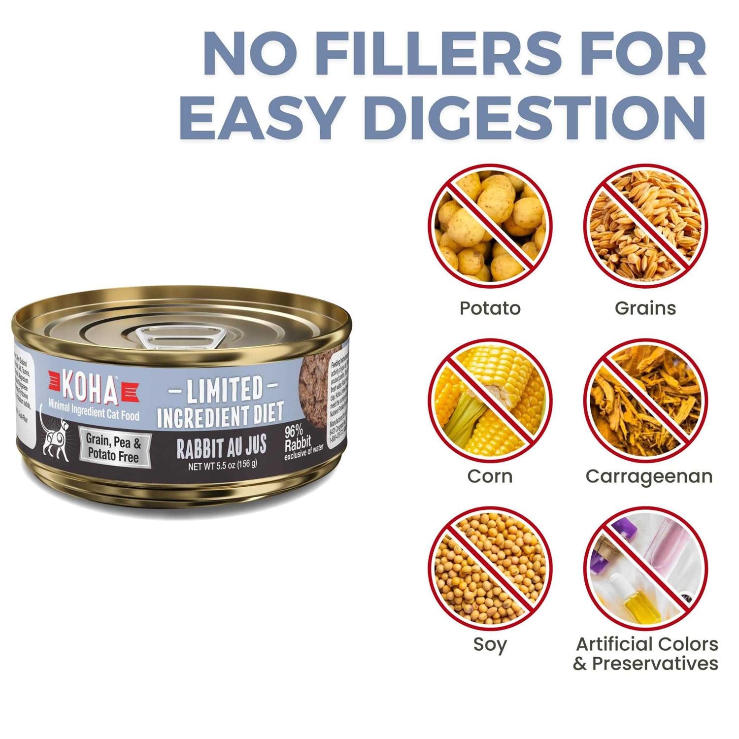 Limited Ingredient Diet Rabbit Pate Wet Cat Food X224636