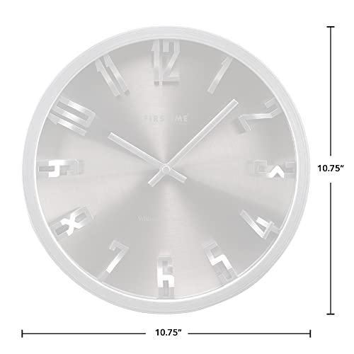 Silver 10 x 2 x 10 Wall Clock P20874