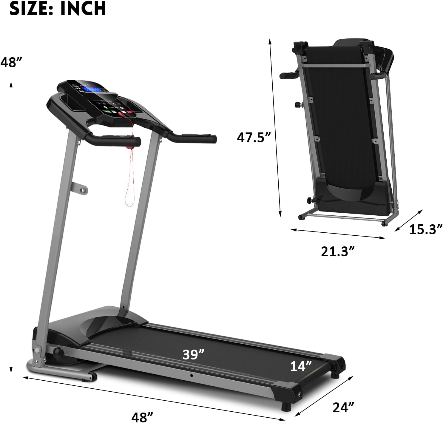 Folding Motorized Treadmill Z5795