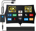 Indoor TV Antenna with Amplifier Signal Booster, 16ft Coax Cable U564149