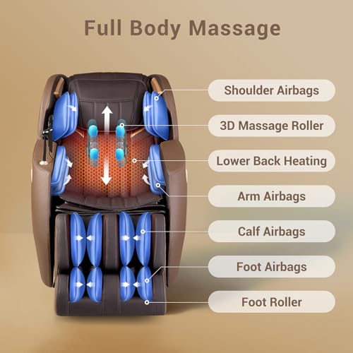 Grey Full Body Massage Recliner Chair with Heat F8595
