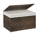 Brown Woven Storage Basket with Lid, 27.7 Gallon H144