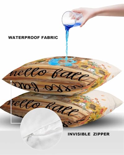 Set of 2 Waterproof 16"x16" Throw Pillowcase J651