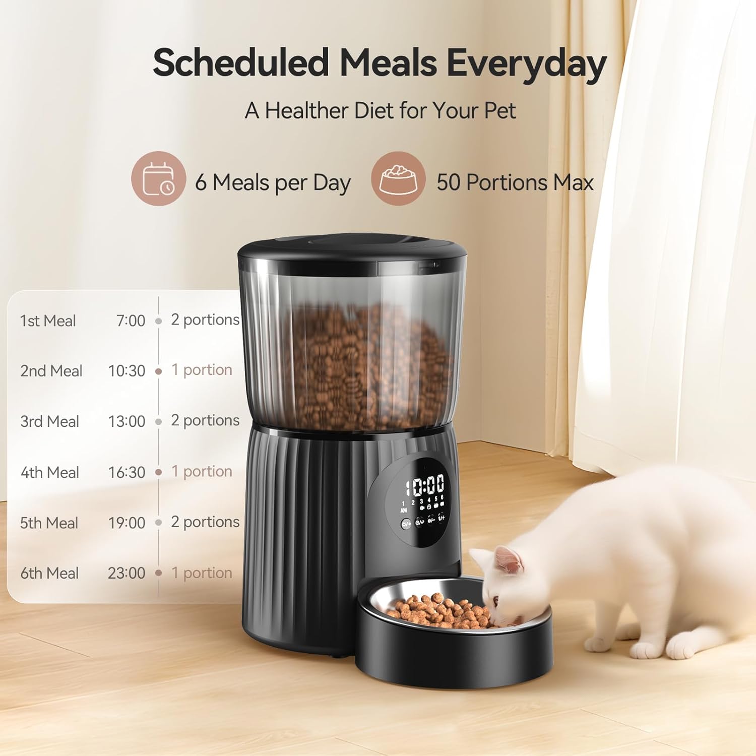 4L Automatic Cat Feeder with Dual Power Supply Q51586