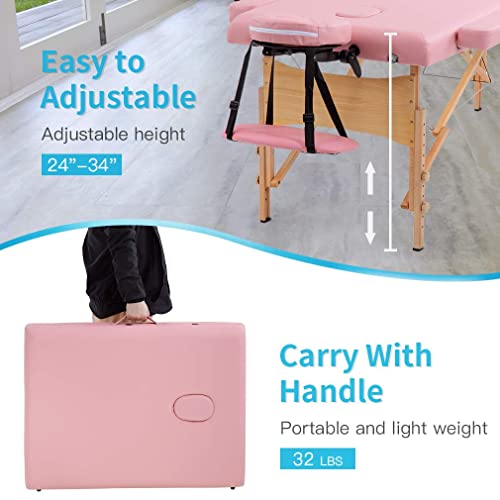 Blue 84 in Portable Massage Bed with Carry Case X14536