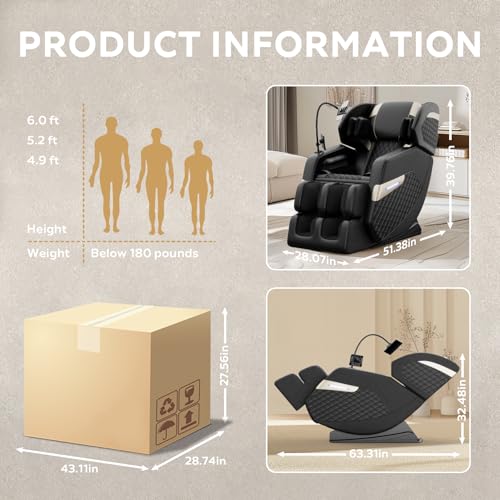 Massage Chair with Heat & Foot Rollers H42389