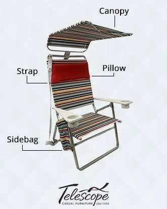 Classic Stripe High Boy Beach Chair F515939