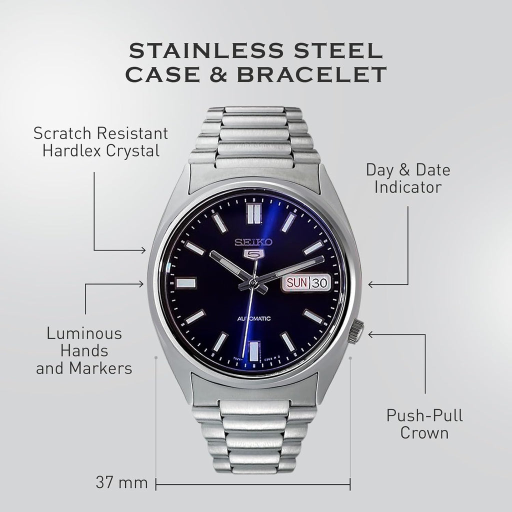 Automatic Watch with Blue Dial, Stainless Steel Case & Bracelet X332