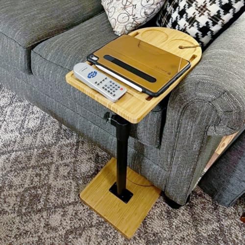 Adjustable Bamboo C Table with 360° Swivel Y71999