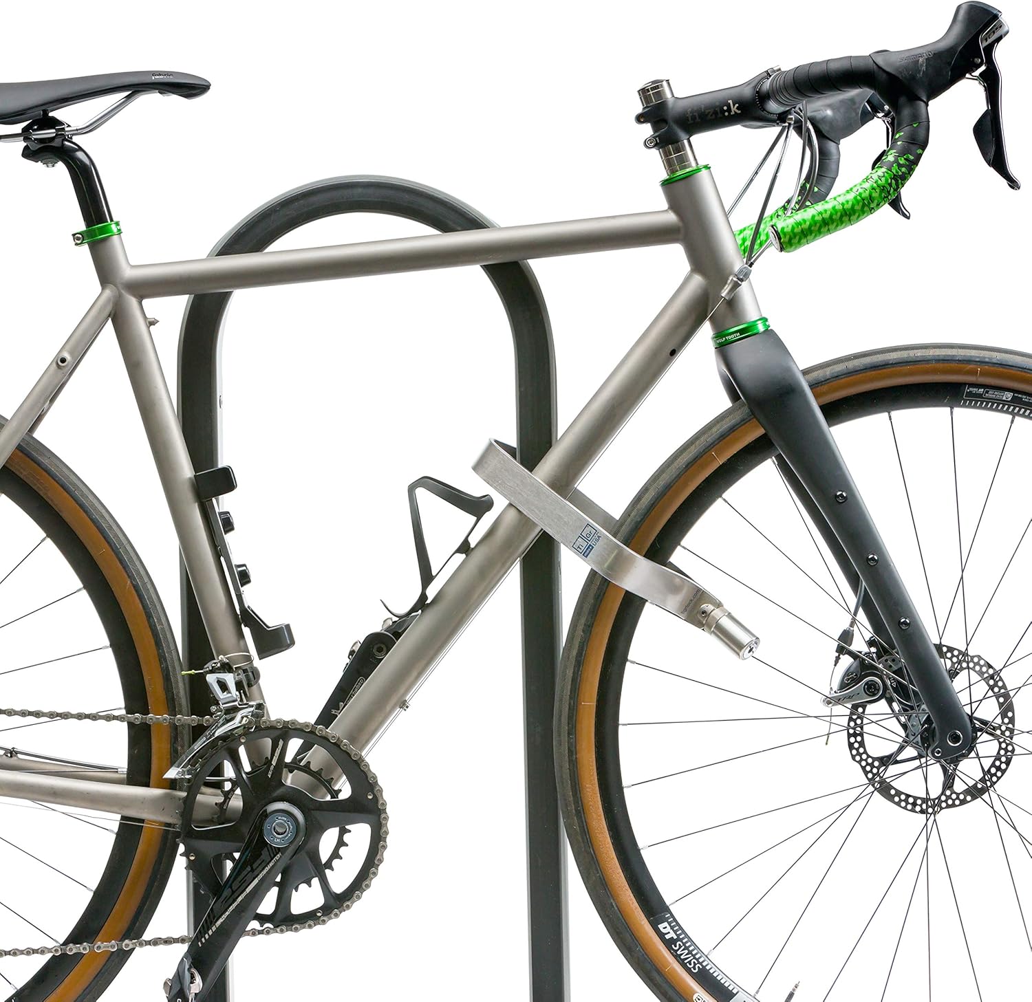 2-Pack Titanium Bike Locks with 2 Mounting Clips R496