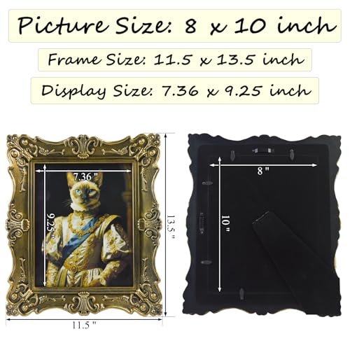 Black 8x10 Vintage Picture Frame P611