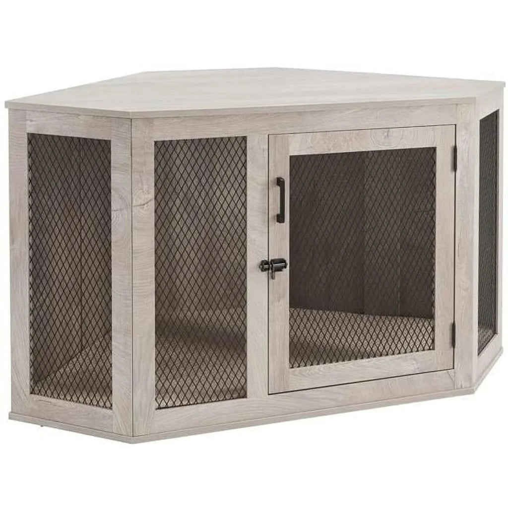 Medium Corner Dog Crate - Weathered Grey U9775
