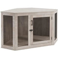 Medium Corner Dog Crate - Weathered Grey U9775