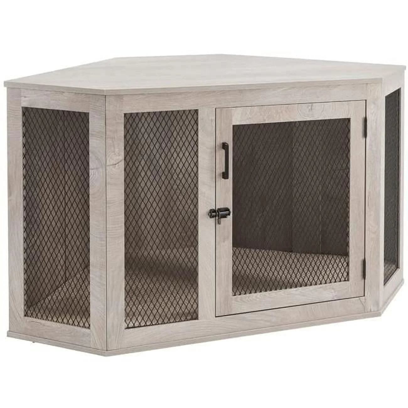 Medium Corner Dog Crate - Weathered Grey U9775