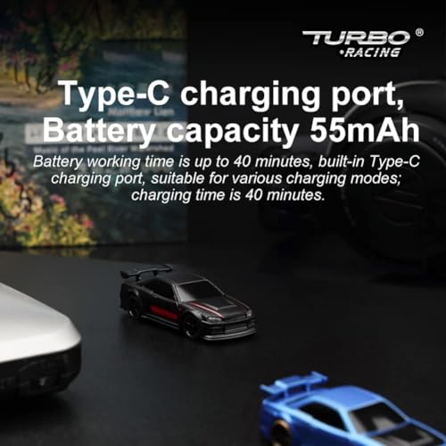1:76 Scale Drift RC Car with Gyro RTR 2.4GHZ Remote Control with 2 Replaceable Body Shell G918