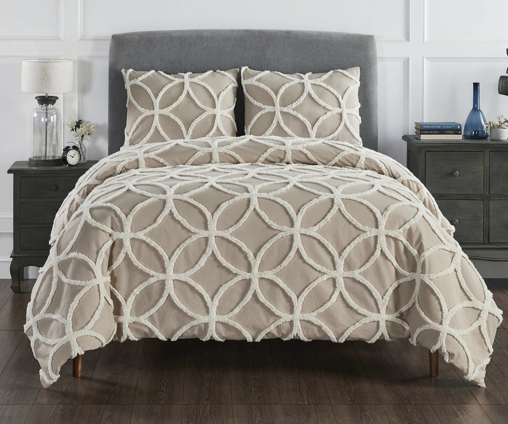 100% Cotton Tufted Chenille Comforter Set M377