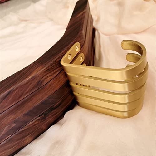 Solid Wood Hangers with Brass Hooks 5Pcs O12683