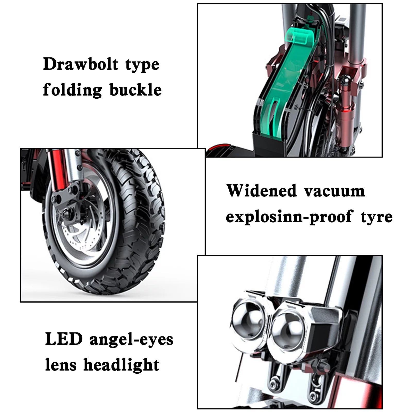 2000W 21ah off-road alloy electric scooter with 12" tires P318563