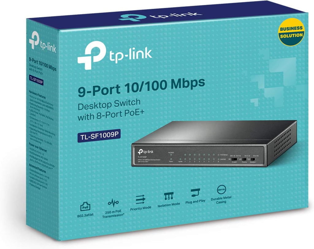 9 Port Fast Ethernet PoE Switch, Pack of 2 S51708