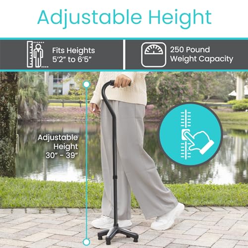 Adjustable Quad Cane with 4 Pronged Base A9979
