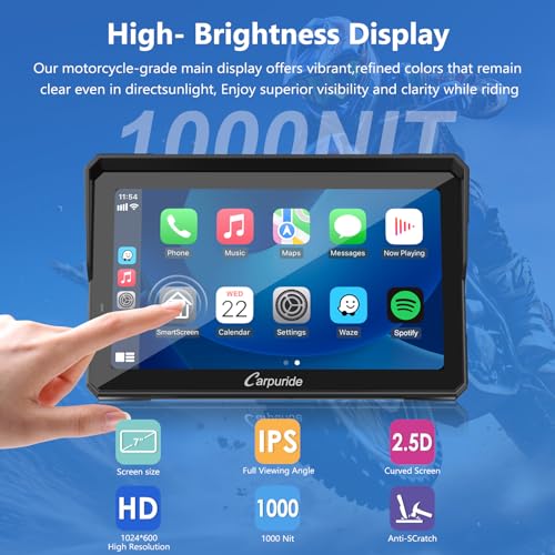 7" Waterproof GPS Navigation Screen with Dual Bluetooth G3244