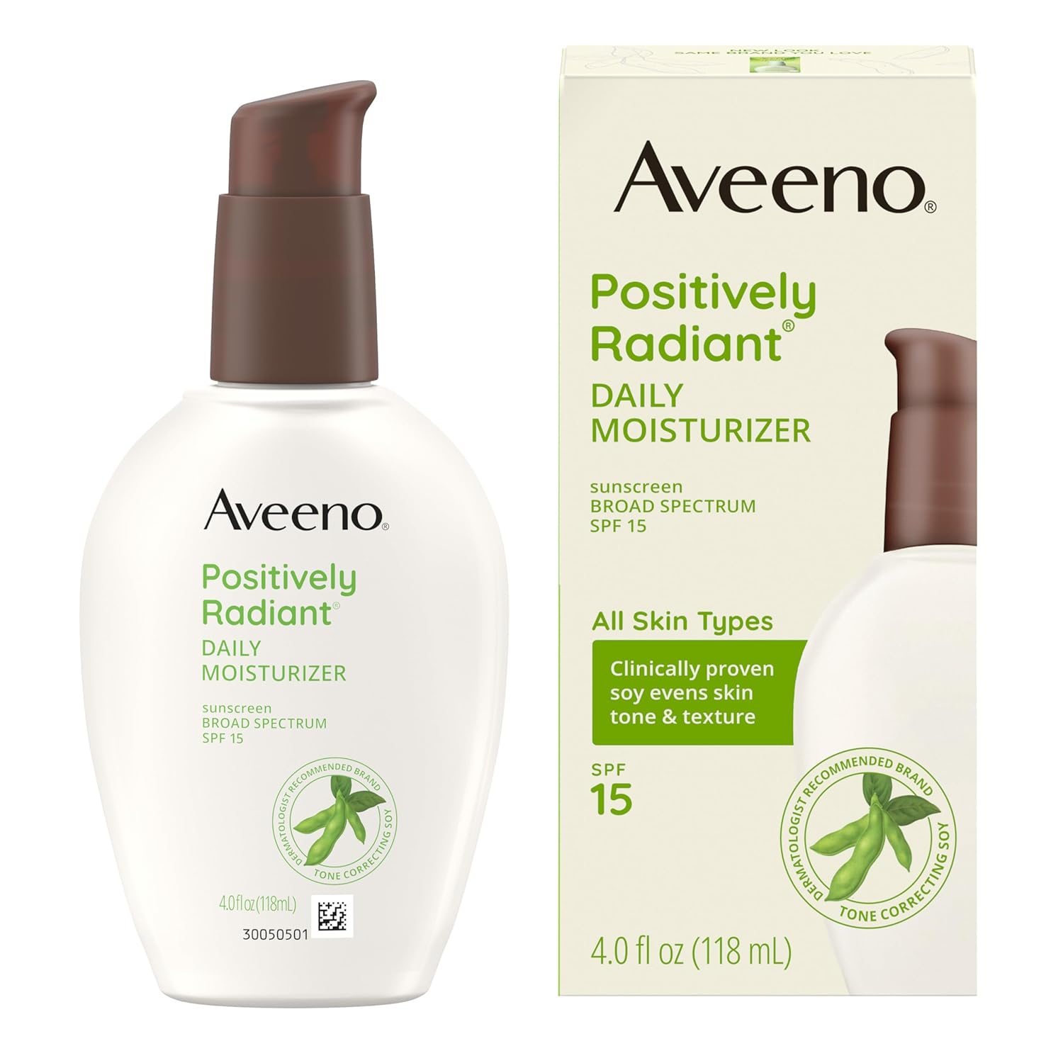Daily Face Moisturizer with SPF 15 Sunscreen, Hypoallergenic, Oil-Free, 4 FL OZ I266