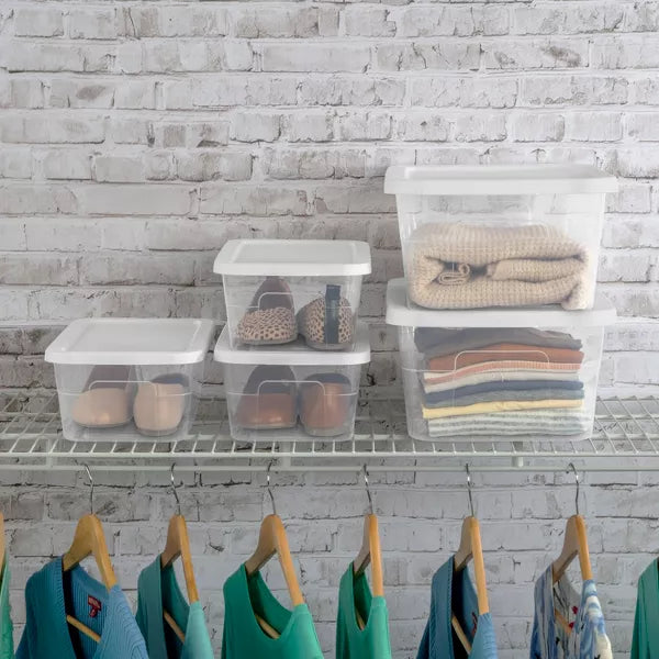 16qt Clear Storage Box with Lid B100