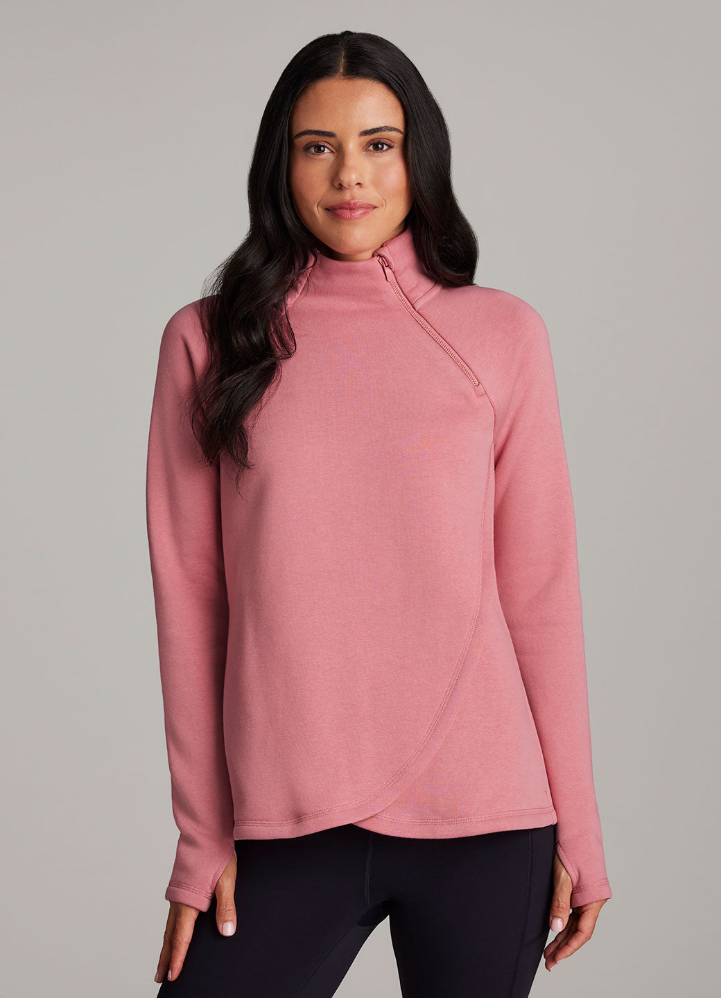 Ready To Roll Fleece Mock Neck Pullover