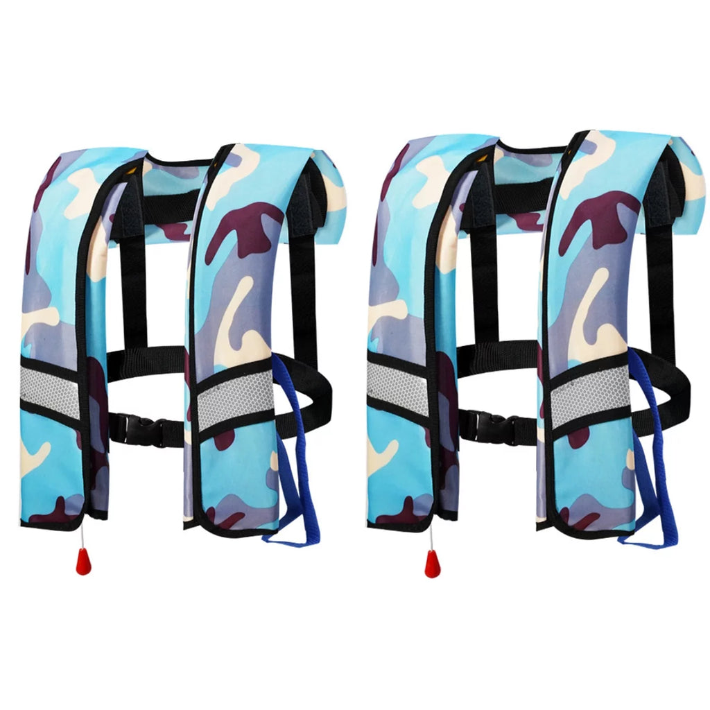 2Pack Automatic Inflatable Life Jacket with Whistle Adult Lifejacket X24660