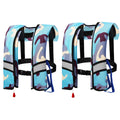 2Pack Automatic Inflatable Life Jacket with Whistle Adult Lifejacket X24660