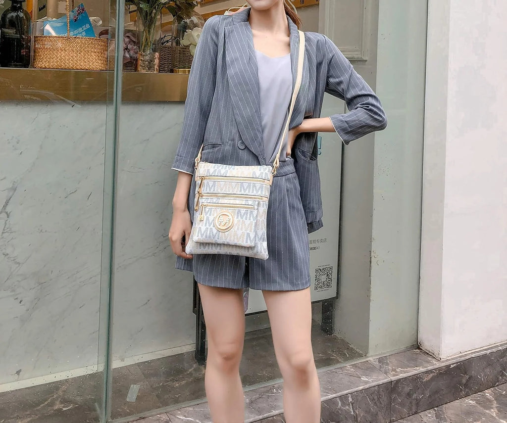 Black Multi Compartments Crossbody S515035