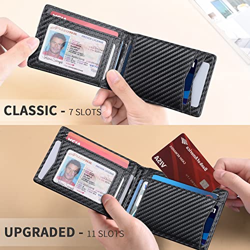 Genuine Leather Slim Bifold Wallet with Money Clip Y186585