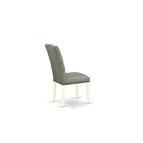 7 Piece Dining Set with Rectangle Table and 6 Gray Fabric Upholstered Chairs O4553