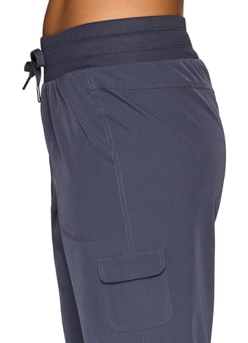 Women's Cargo Capri Pant with Pockets Lightweight Woven with Drawstring Q6634