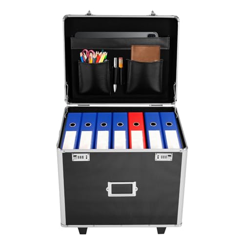 Locking File Storage Box with Wheels O805903