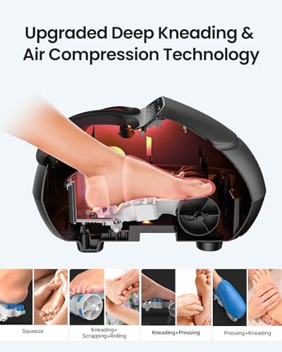 Black Electric Foot Massager with Heat M331061