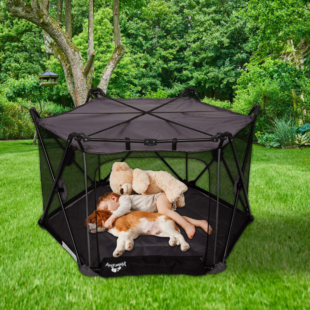 Red Lightweight Mesh Baby Playpen with Carrying Case N97716