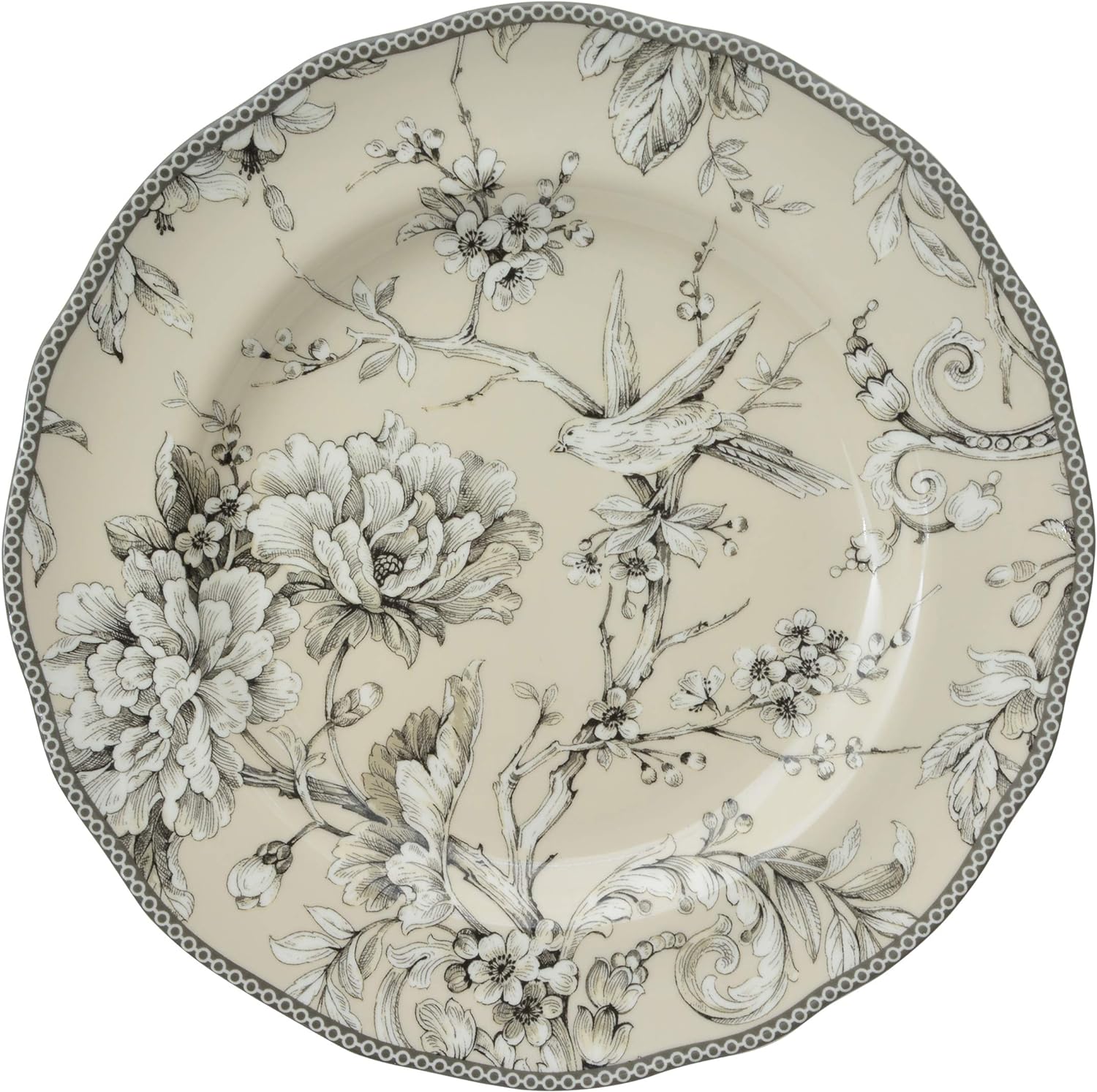 16-Piece Porcelain Dinnerware Set Antique White G86507