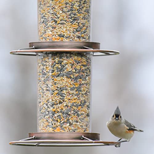 Copper Panorama Bird Feeder, 1 Tier V9794