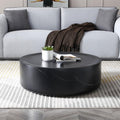 Black Faux Marble Round Coffee Table D41319