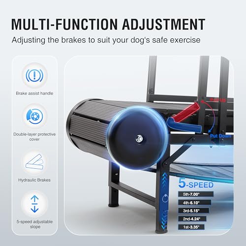 Adjustable Ramp Canine Running Slatmill Machine with Pedometer Y660