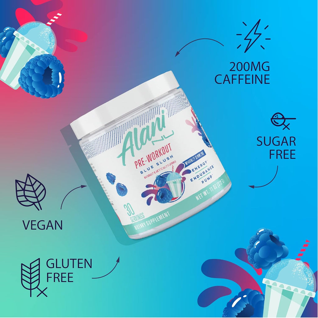 Blue Slush Pre Workout and Sour Peach Rings Post Workout Powder Bundle I216588