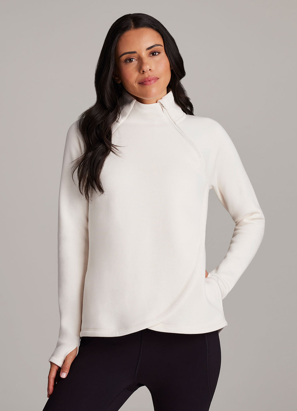 Ready To Roll Fleece Mock Neck Pullover