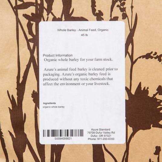 Organic Whole Barley Animal Feed W905