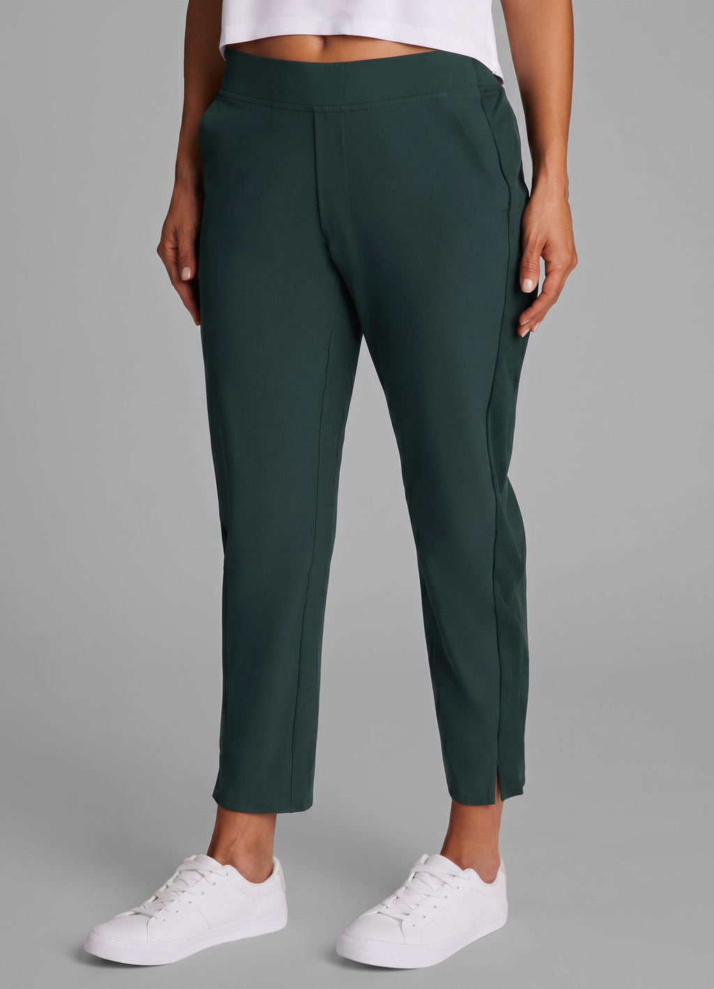 Plus City Stretch Ribbed Ankle Pant