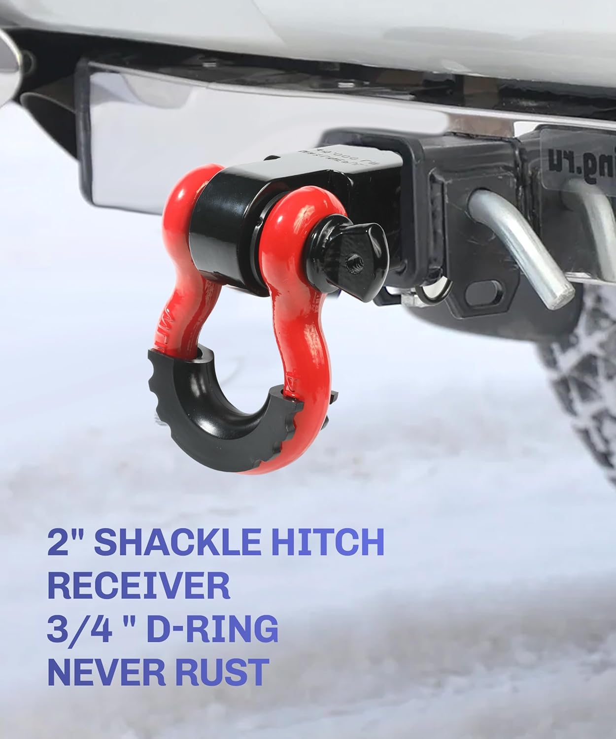 2" Tow Hitch Receiver with 5/8" Screw Pin and 3/4 Shackle E926975