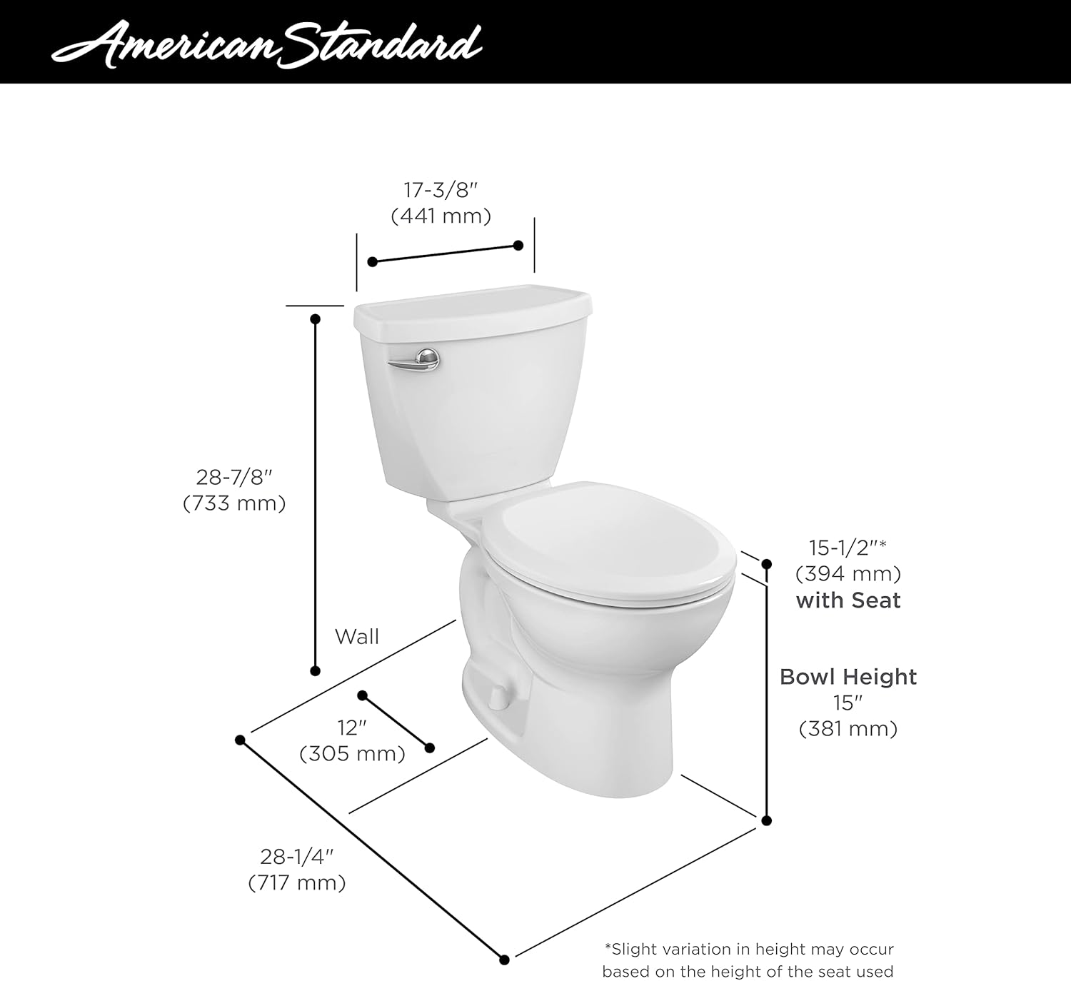 White Round Front Two-Piece Toilet K3093
