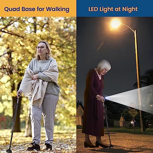 Folding Walking Cane with LED Light U402