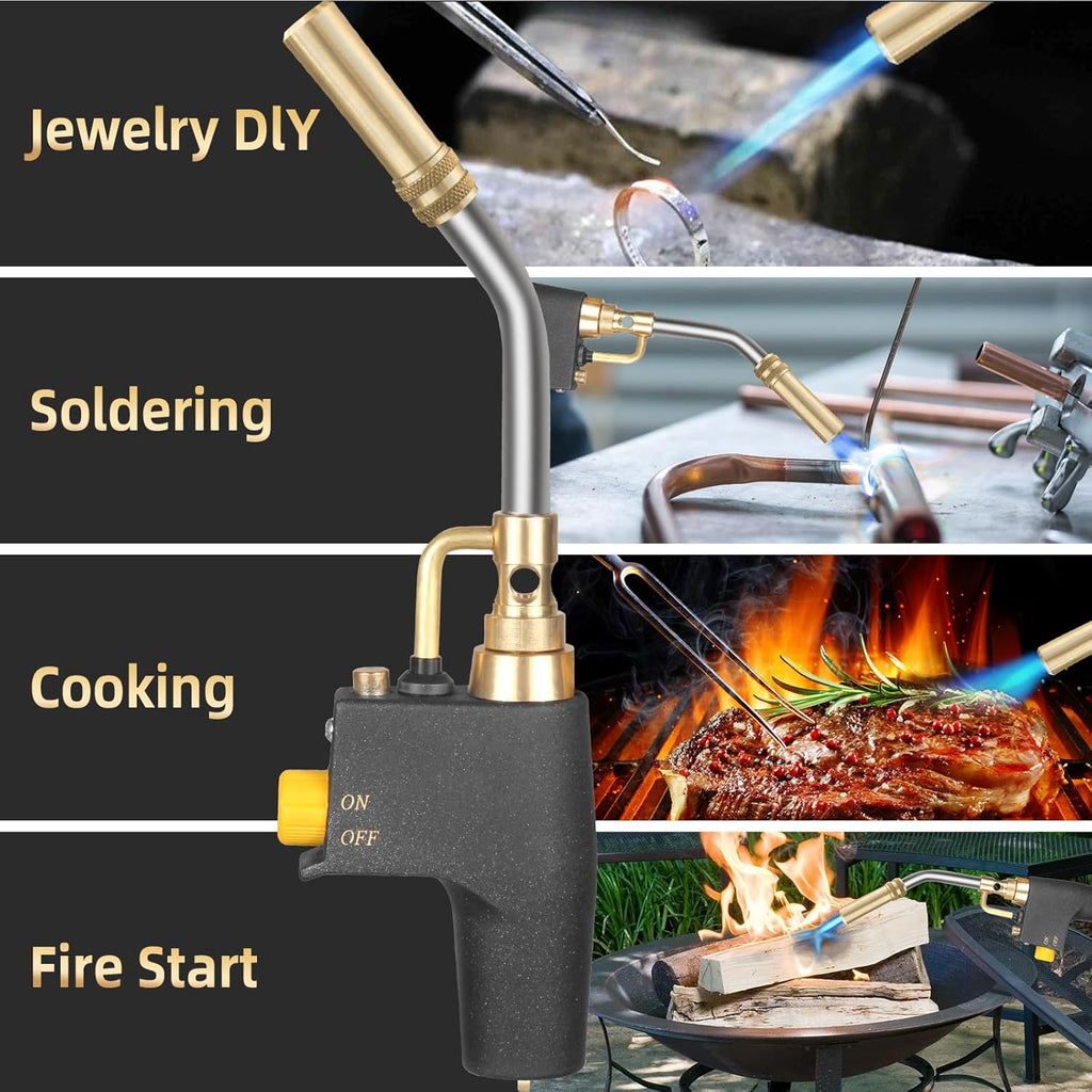 Propane Torch Head with Igniter for MAP, MAPP and Propane F430
